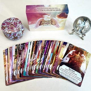 iN2IT Angel Oracle Deck w/Book. A 47-Card Deck of Angel Oracle Cards & Angel Messages