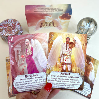 Angel Oracle Deck by iN2IT – 47 Angel Cards w/ Guidebook, Keywords & Symbolism for Divine Guidance
