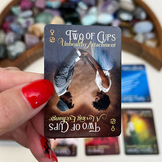 iN2ITarot Pocket Edition – Mini Tarot Deck with Upright & Reversed Meanings | Travel-Sized 78-Card Tarot by iN2IT