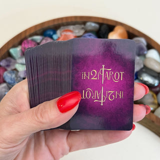 iN2ITarot Pocket Edition – Mini Tarot Deck with Upright & Reversed Meanings | Travel-Sized 78-Card Tarot by iN2IT
