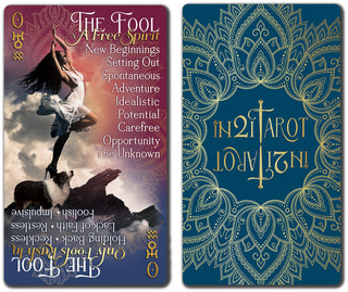 iN2IT Tarot Deck Keywords Edition. Tarot Deck w/78 Tarot Cards + 5 Bonus Oracle Cards.