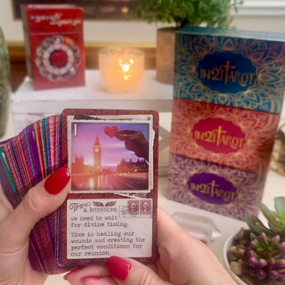 Oracle & Tarot Deck Bundle! iN2IT Twin Flame Oracle Deck w/Keywords & Choice of iN2ITarot Deck. Love Messages Situation Oracle Cards and Tarot Deck. Best Seller!