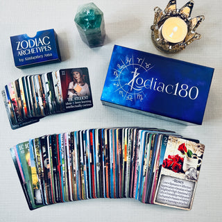 iN2IT Zodiac 108 + Angel Oracle Deck Set – 2 Deck Bundle for Intuitive Astrology & Divine Guidance