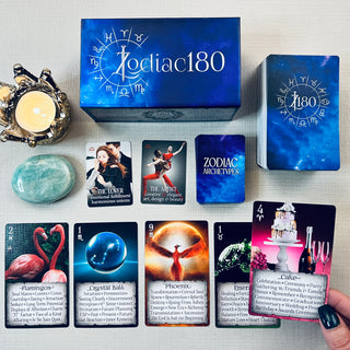 iN2IT Zodiac 108 + Angel Oracle Deck Set – 2 Deck Bundle for Intuitive Astrology & Divine Guidance