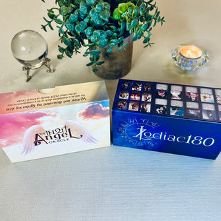 iN2IT Zodiac 108 + Angel Oracle Deck Set – 2 Deck Bundle for Intuitive Astrology & Divine Guidance