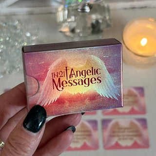 iN2IT Angel Oracle + Mini Deck Set – Pocket & Full Size Card Bundle for Daily Divine Messages